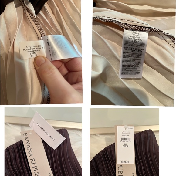 SOLD SOLD SOLD NWT Banana Republic Archive Ombre Silk Pleated Midi Skirt XSP - Picture 12 of 16